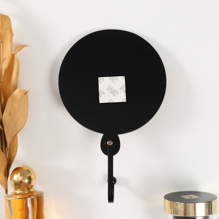 Крючок декоративный дерево Крючок декоративный дерево "Волк" чёрный, зеркальный 4,3х11,8х20 см