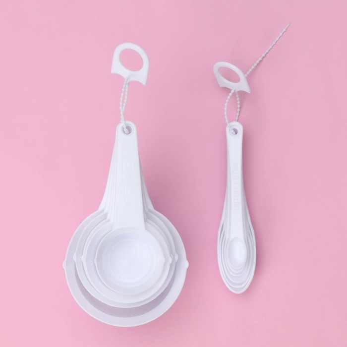 Набор мерных ложек Доляна, 11 шт: 30/60/80/125/250 мл, 0,6/1,2/2,5/5/7,5/15 мл, цвет белый Набор мерных ложек Доляна, 11 шт: 30/60/80/125/250 мл, 0,6/1,2/2,5/5/7,5/15 мл, цвет белый