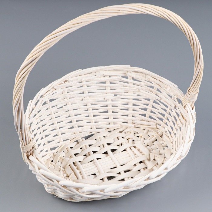 Набор корзин, 44х34х10/18/44см, 38х29х9/16/39см, 32х24х8/14/34см, ива, белый Набор корзин, 44х34х10/18/44см, 38х29х9/16/39см, 32х24х8/14/34см, ива, белый