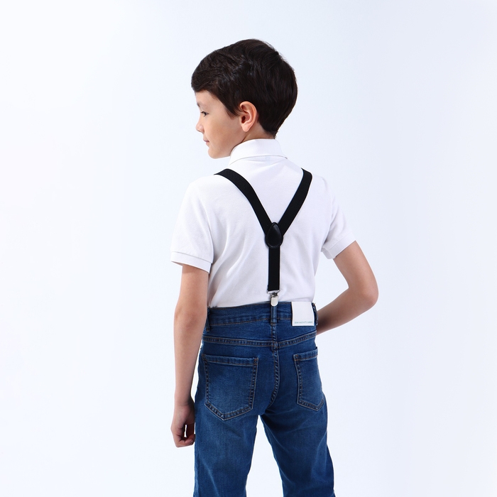 Подтяжки детские «Выбражулька», ширина 2.5 см, цвет чёрный