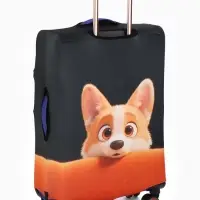 Чехол для чемодана &laquo;Корги&raquo;, 28", чёрный