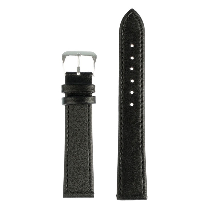 Ремешок для часов Ремешок для часов "Соломон", 18 мм, натуральная кожа, l-20 см, черный
