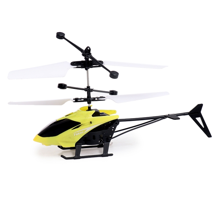 Вертолет «Прогулочный», свет, USB, цвет жёлтый Вертолет «Прогулочный», свет, USB, цвет жёлтый