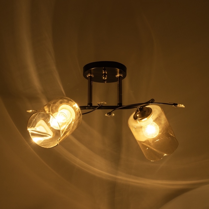 Люстра Люстра "Артемис" 2хЕ27 40Вт черно-золотой 46х20х27 см