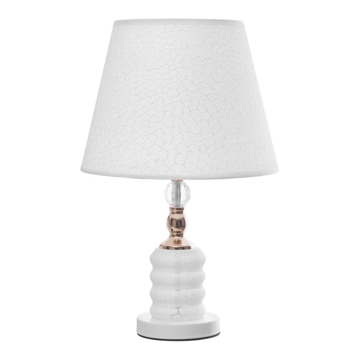 Лампа настольная 16138/1 E27 40Вт+LED подсветка бело-золотой 28х28х45 см RISALUX