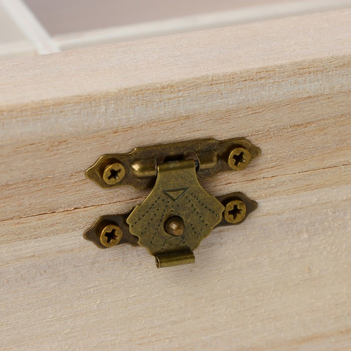 Ящик для хранения чайных пакетиков Доляна «Цейлон», 4 ячейки, 16×13,8×6,5 см Ящик для хранения чайных пакетиков Доляна «Цейлон», 4 ячейки, 16×13,8×6,5 см