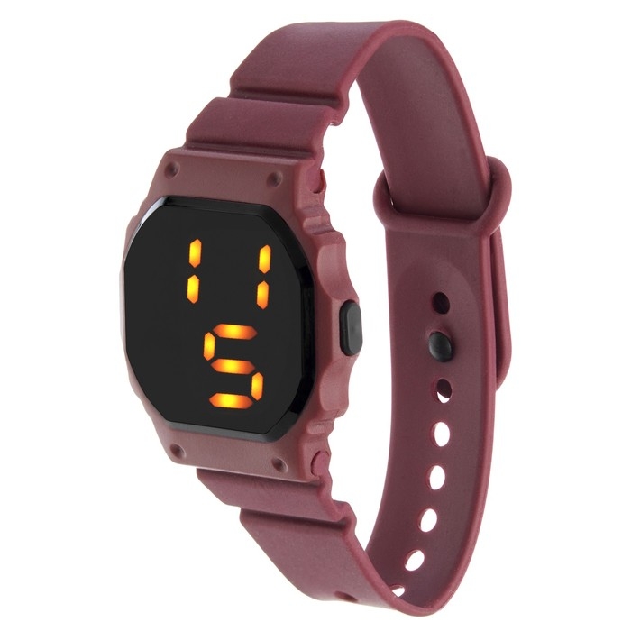 Часы наручные электронные с силиконовым ремешком, влагозащищенные, CR2450 Часы наручные электронные с силиконовым ремешком, влагозащищенные, CR2450