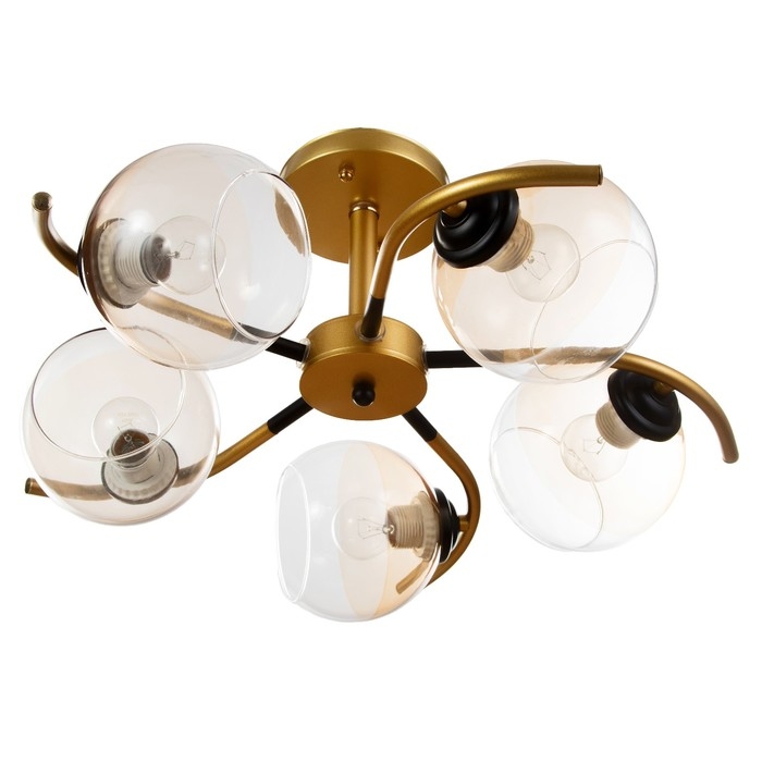 Люстра Люстра "Мерлия" 5хЕ27 40Вт черно-золотой 60х60х27 см BayerLux