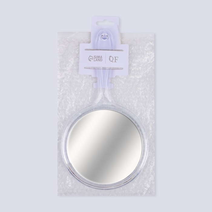 Зеркало с ручкой, двустороннее, с увеличением, d зеркальной поверхности 12,5 см, цвет прозрачный Зеркало с ручкой, двустороннее, с увеличением, d зеркальной поверхности 12,5 см, цвет прозрачный