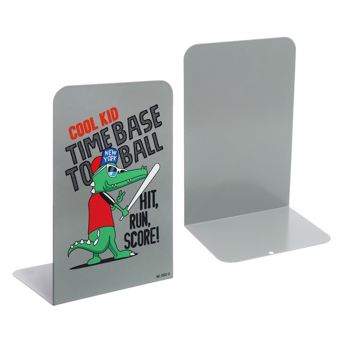 Подставки для книг Подставки для книг "Зубастик", 2 штуки, серые