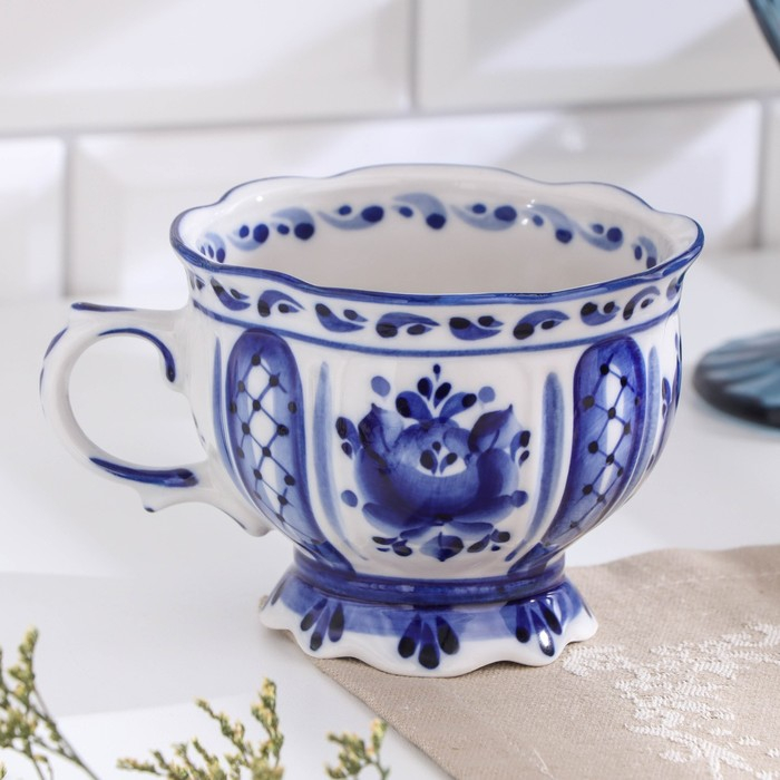 Чашка «Надежда», 12х10х8 см, гжель Чашка «Надежда», 12х10х8 см, гжель