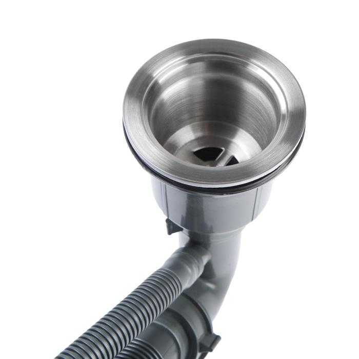 Мойка кухонная GERHANS K34444, врезная, 440 х 440 х 220 мм,  толщина 1,0 мм, с сифоном Мойка кухонная GERHANS K34444, врезная, 440 х 440 х 220 мм,  толщина 1,0 мм, с сифоном