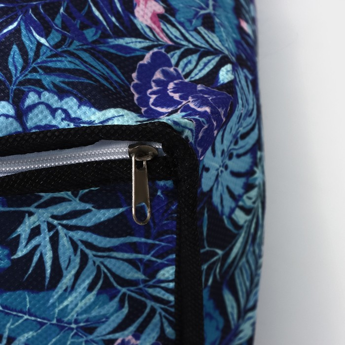 Кофр для хранения вещей «Тропики», 80×45×15 см, цвет синий Кофр для хранения вещей «Тропики», 80×45×15 см, цвет синий