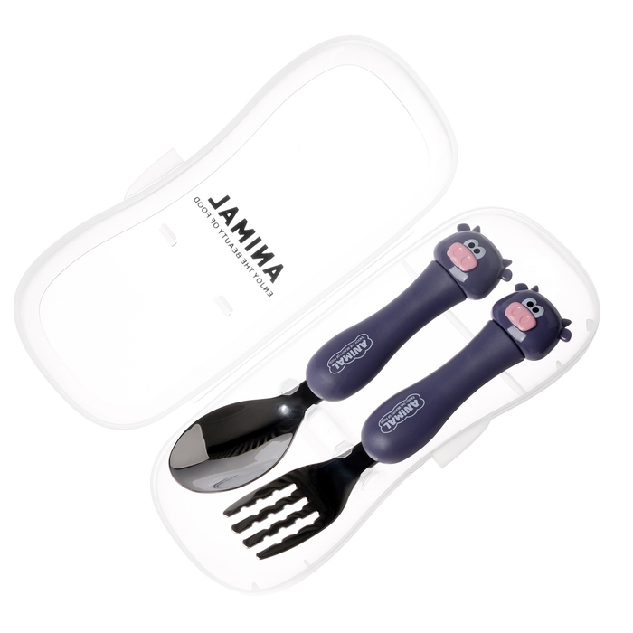 Набор детских столовых приборов в футляре «Коровки», вилка, ложка Набор детских столовых приборов в футляре «Коровки», вилка, ложка