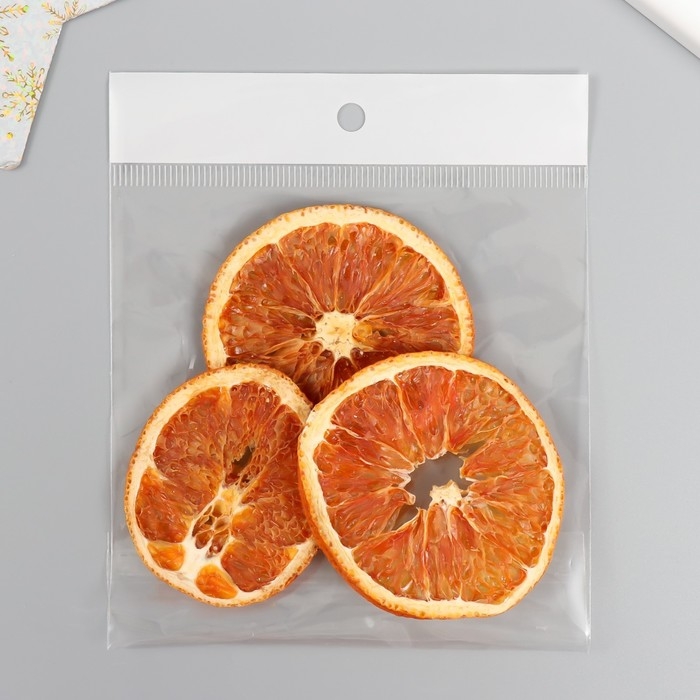 Декор для творчества Декор для творчества "Сушеные апельсины" цвет оранжевый, 5 см (набор 3 шт)