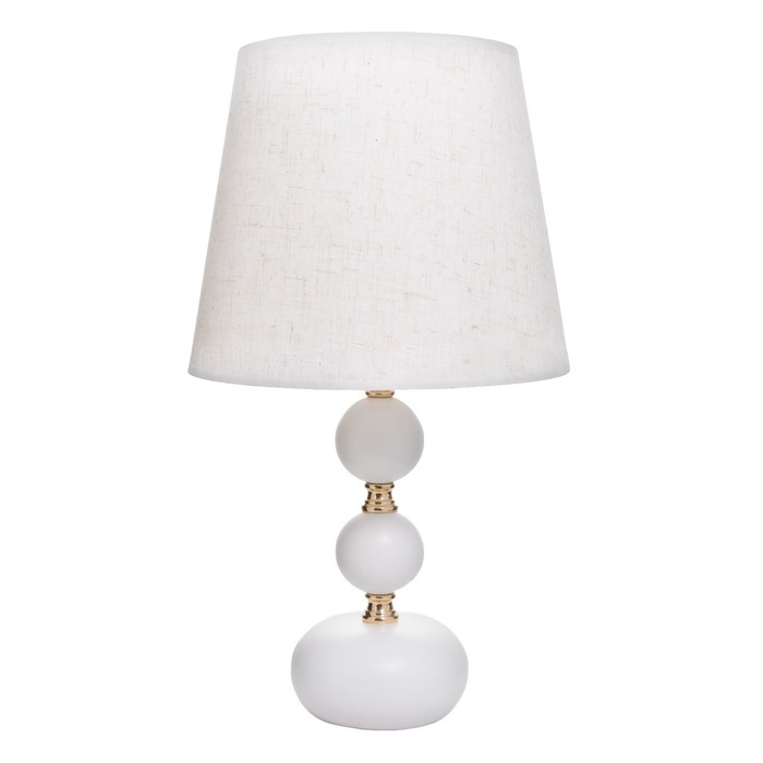 Настольная лампа Катания 1x60Вт E27 бело-золотой 25х25х45 см RISALUX Настольная лампа Катания 1x60Вт E27 бело-золотой 25х25х45 см RISALUX