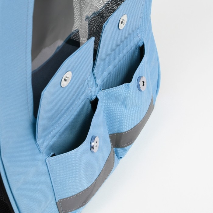 Рюкзак для переноски кошек и собак, с окном для обзора, голубой Рюкзак для переноски кошек и собак, с окном для обзора, голубой