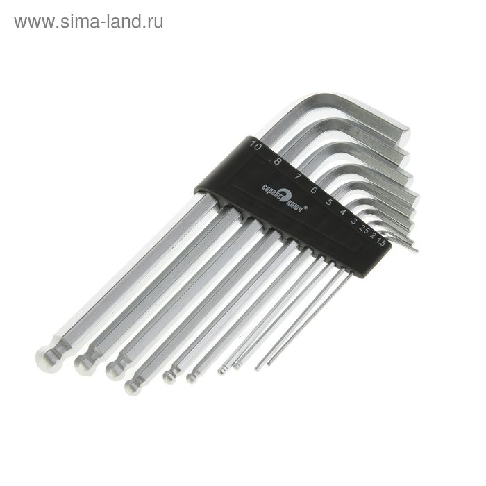 Набор шестигранников   Набор шестигранников  "СЕРВИС КЛЮЧ", Proffi, 10 пр., удлиненные, с шаром