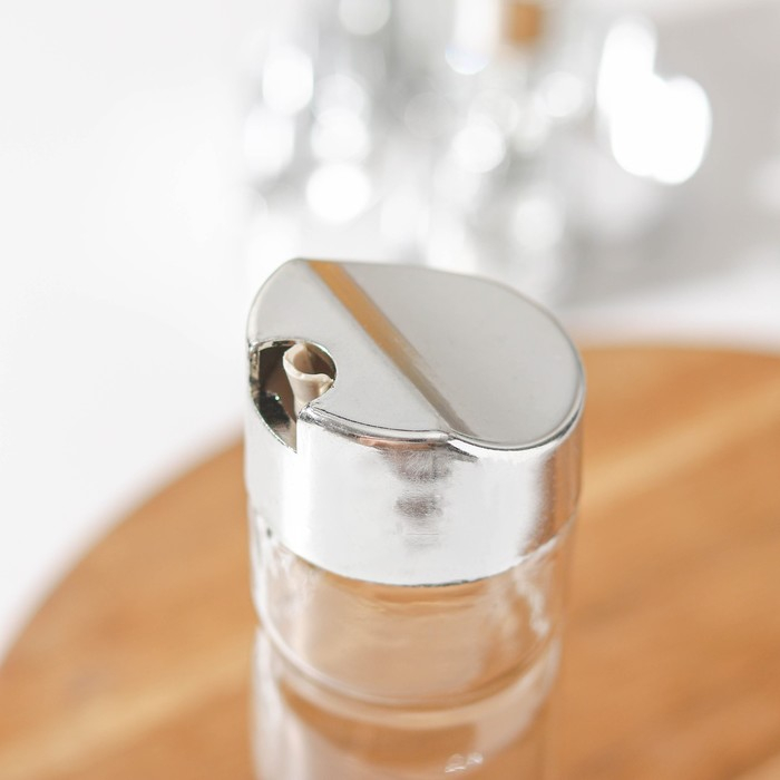 Набор для специй из стекла на подставке &laquo;Эксклюзив&raquo;, 5 предметов: солонка, перечница, 2 соусника, сахарница с ложкой, на подставке