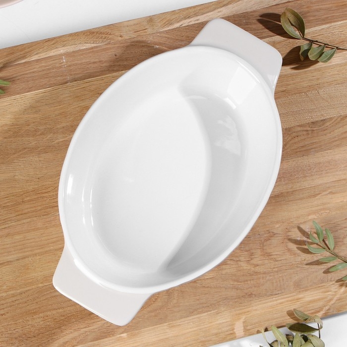 Форма для выпечки из жаропрочной керамики Доляна «Орнамент», 28×16,7×6 см, 1 л, цвет белый Форма для выпечки из жаропрочной керамики Доляна «Орнамент», 28×16,7×6 см, 1 л, цвет белый