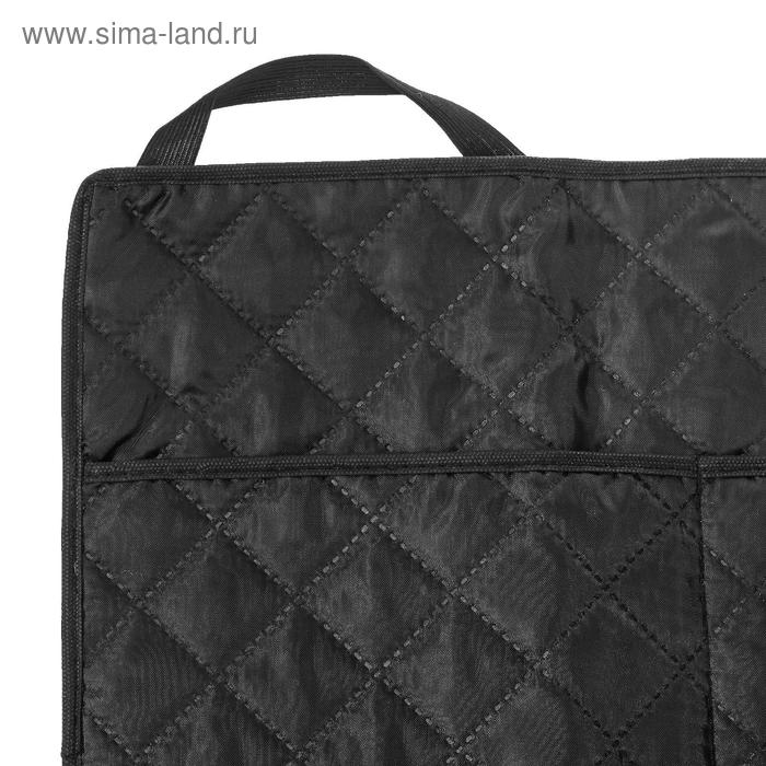 Органайзер на спинку сиденья в багажник Cartage, оксфорд, ромб, черный, 95 х 40 см Органайзер на спинку сиденья в багажник Cartage, оксфорд, ромб, черный, 95 х 40 см
