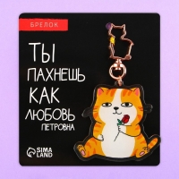 Брелок для ключей акриловый «Котик», 6 х 5,4 см