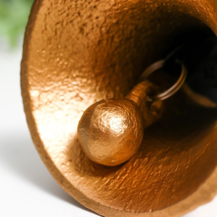 Колокол сувенирный чугун  Колокол сувенирный чугун "Геральдическая лилия" золото 13х7х7 см