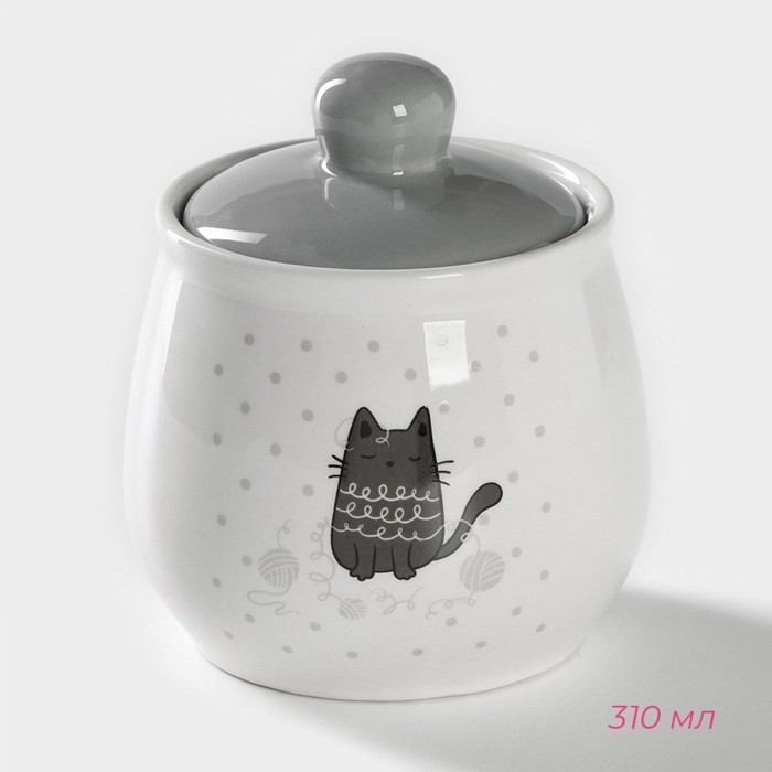 Набор сервировочный Доляна «Уютные коты», 2 предмета: молочник 270 мл, сахарница 310 мл Набор сервировочный Доляна «Уютные коты», 2 предмета: молочник 270 мл, сахарница 310 мл
