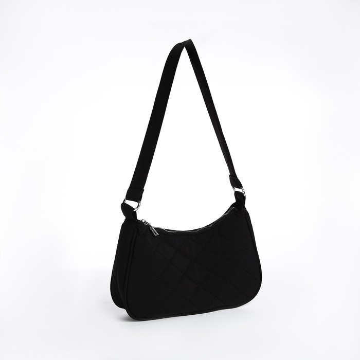 Сумка-багет на молнии, цвет чёрный Сумка-багет на молнии, цвет чёрный