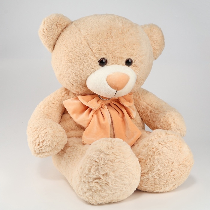 Мягкая игрушка «Медведь», с бантом, 80 см, цвет бежевый Мягкая игрушка «Медведь», с бантом, 80 см, цвет бежевый