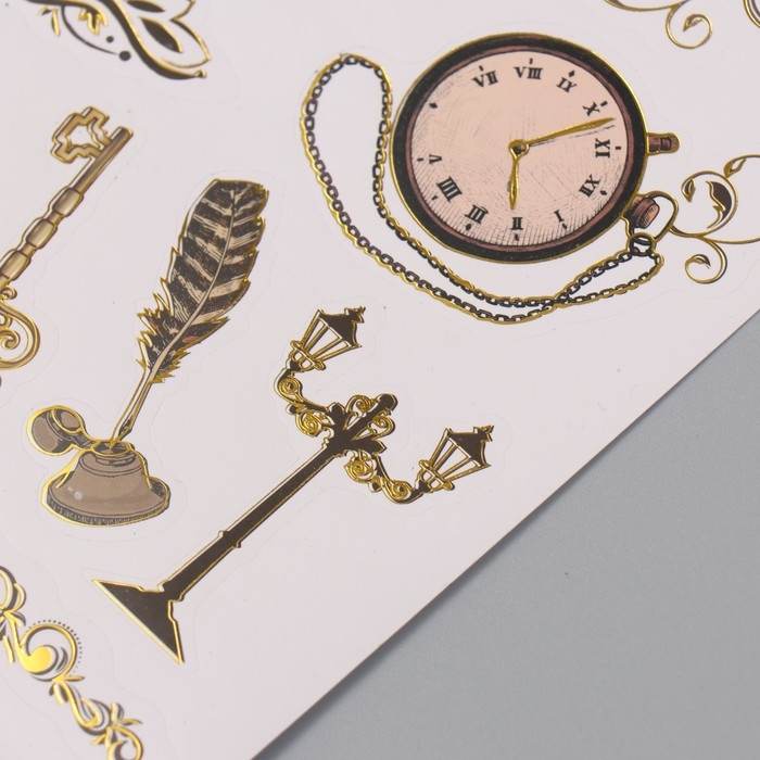 Фотоальбом 25 листов (наклейки+кольца)  Фотоальбом 25 листов (наклейки+кольца) "Классический" тиснение золото 19х27х3 см