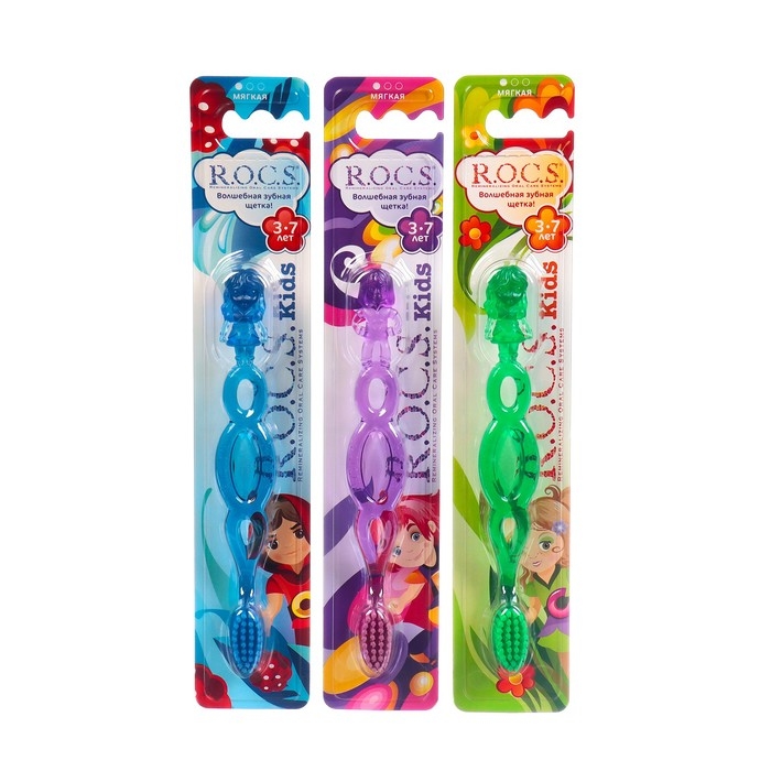 Зубная щетка R.O.C.S. Kids для детей, от 3 до 7 лет микс Зубная щетка R.O.C.S. Kids для детей, от 3 до 7 лет микс
