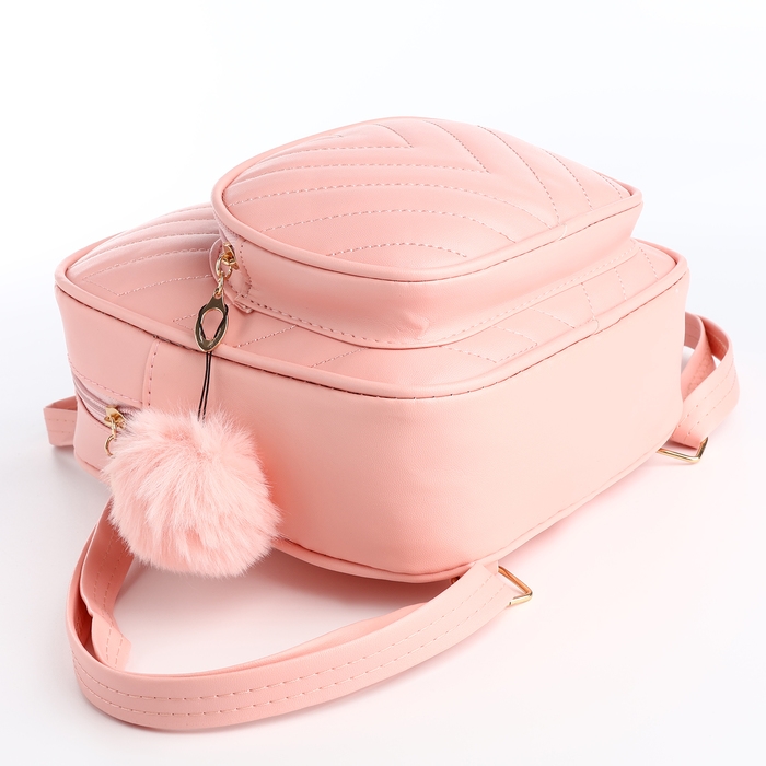 Рюкзак детский на молнии, цвет розовый