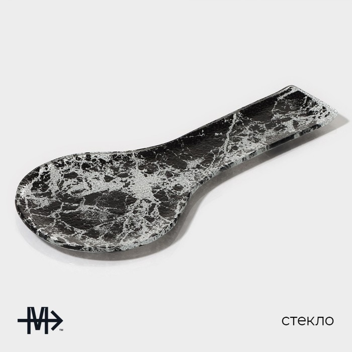 Подставка под ложку Magistro «Мрамор», 24×11×1 см, цвет чёрный Подставка под ложку Magistro «Мрамор», 24×11×1 см, цвет чёрный