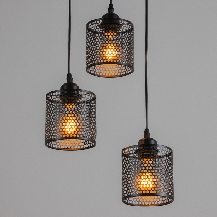 Светильник BayerLux Светильник BayerLux "Вайна" 3хЕ27 40Вт черный 30х30х14-114см