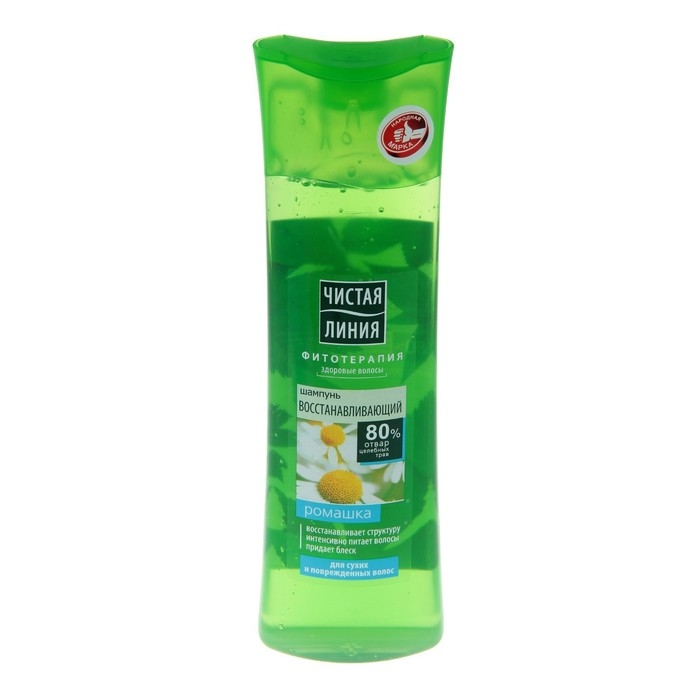 Шампунь для волос Чистая линия «Восстанавливающий», ромашка и репейное масло, 400 мл Шампунь для волос Чистая линия «Восстанавливающий», ромашка и репейное масло, 400 мл