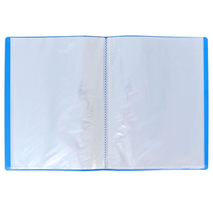 Папка с 40 вкладышами А4, 500 мкм, Calligrata, карман на корешке, синяя Папка с 40 вкладышами А4, 500 мкм, Calligrata, карман на корешке, синяя