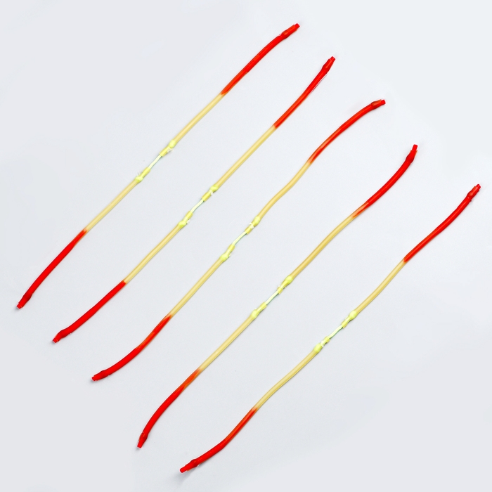 Набор жгутов для рыболовной рогатки трубочный, одинарный, 40см, 5 шт Набор жгутов для рыболовной рогатки трубочный, одинарный, 40см, 5 шт