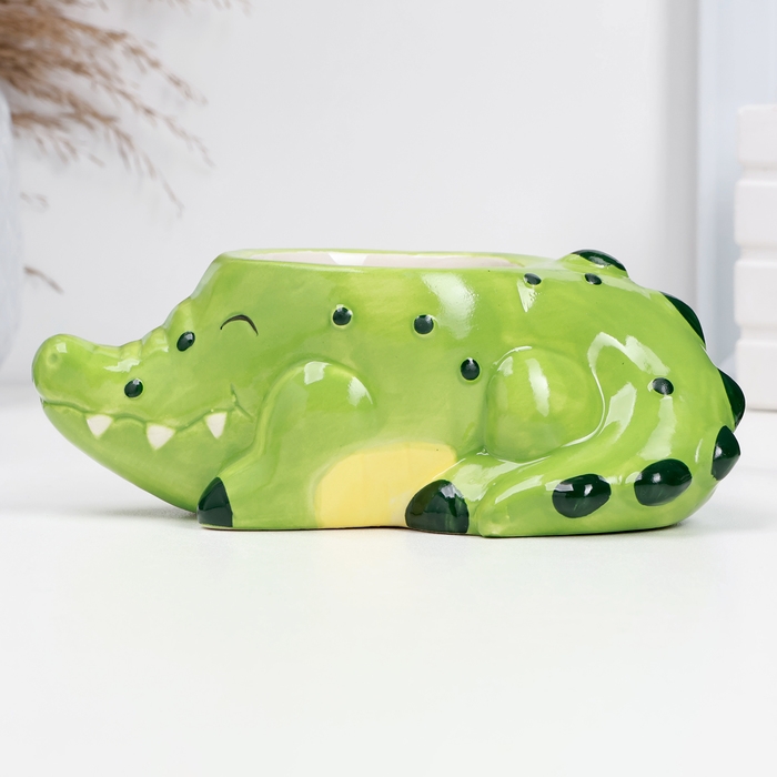 Кашпо  Кашпо "Крокодил Геннадий" 14х9х8см