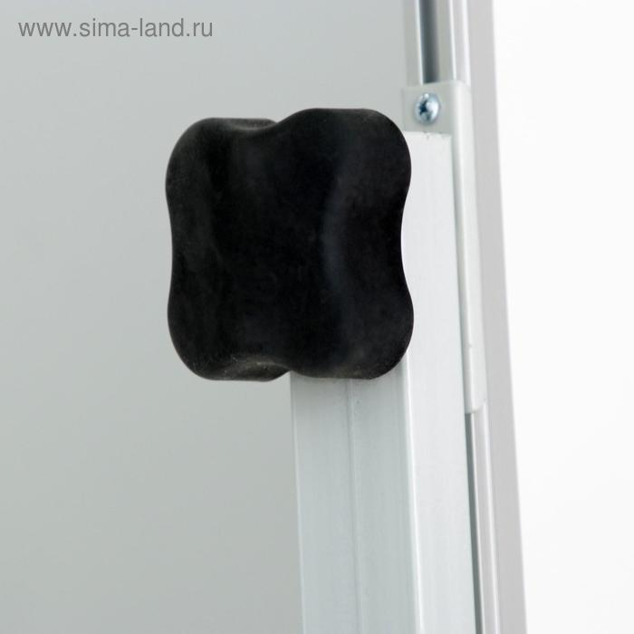 Доска двусторонняя 100х120 см, магнитно-маркерная/меловая, Calligrata СТАНДАРТ, поворотная на мобильном стенде, в алюминиевой рамке, с полочкой Доска двусторонняя 100х120 см, магнитно-маркерная/меловая, Calligrata СТАНДАРТ, поворотная на мобильном стенде, в алюминиевой рамке, с полочкой