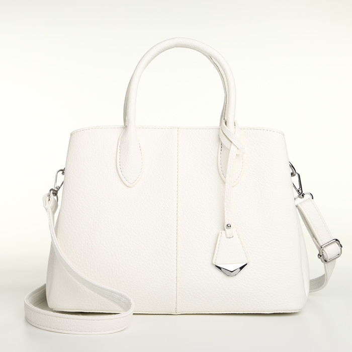 Сумка женская на молнии TEXTURA, средний размер, цвет белый