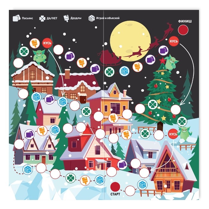 Новогодняя настольная игра «Новый год: Адвент-квест», 7 в 1, 6+ Новогодняя настольная игра «Новый год: Адвент-квест», 7 в 1, 6+