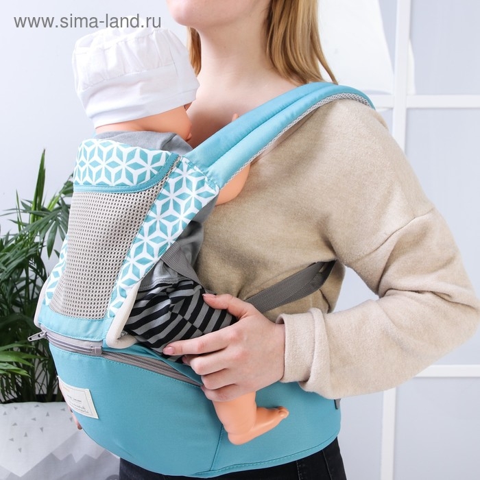 Рюкзак-кенгуру, хипсит для малыша «Абстракция», от 3 до 20 кг., цвет голубой Рюкзак-кенгуру, хипсит для малыша «Абстракция», от 3 до 20 кг., цвет голубой
