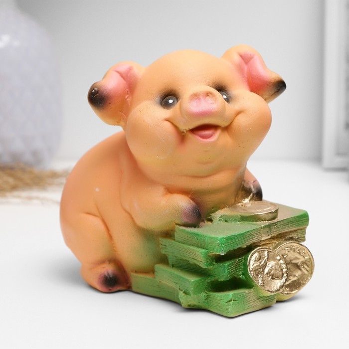 Копилка Копилка "Поросенок на деньгах" МИКС 11см