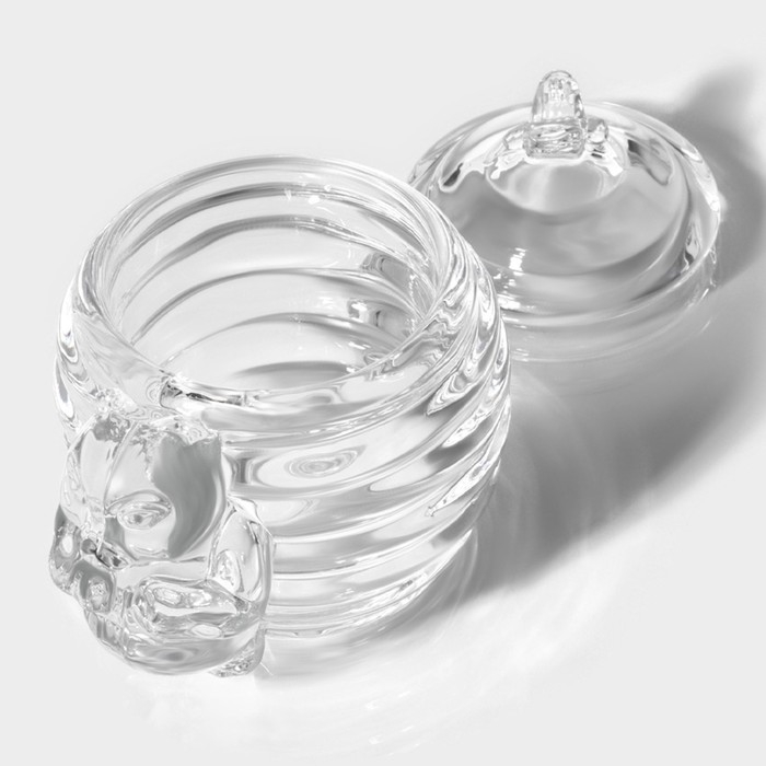 Баночка стеклянная для мёда и варенья «Медвежонок», 200 мл, 11,5×9,3 см