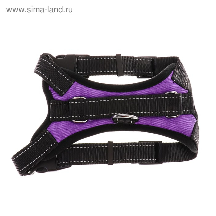 Шлейка К7 мягкая светоотражающая, размер S, ОГ 44-55 см, вес 5-9 кг, фиолетовая Шлейка К7 мягкая светоотражающая, размер S, ОГ 44-55 см, вес 5-9 кг, фиолетовая