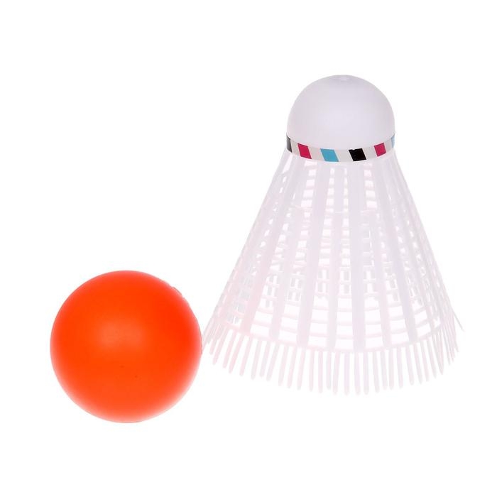 Набор для тенниса: 2 ракетки, волан, мяч, МИКС Набор для тенниса: 2 ракетки, волан, мяч, МИКС