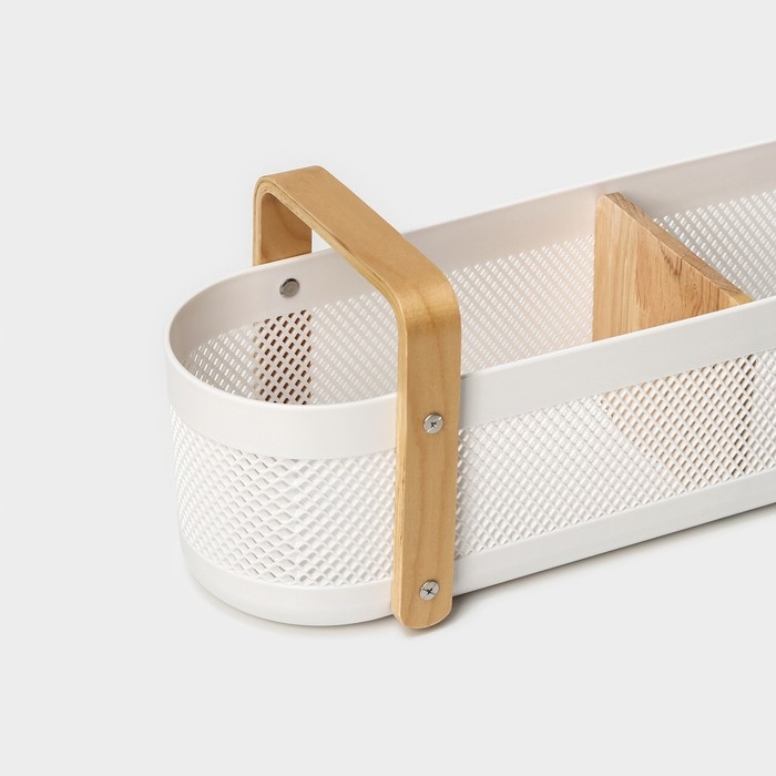 Контейнер для хранения LaDо́m «Скандинавия», 49×13,7×16 см, цвет белый Контейнер для хранения LaDо́m «Скандинавия», 49×13,7×16 см, цвет белый