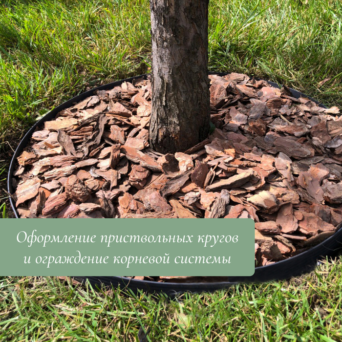 Лента бордюрная, 0,11 × 10 м, толщина 1 мм, пластиковая, чёрная, KANTA