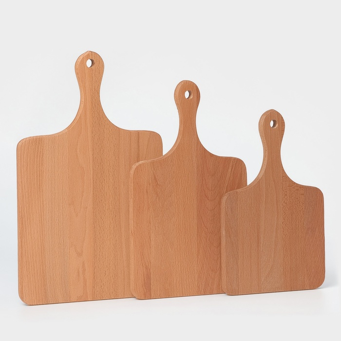 Нaбор досок разделочных нa подстaвке Adelica, 3 шт: 30×19 см, 35×21 см, 40×25 см, мaссив букa Нaбор досок разделочных нa подстaвке Adelica, 3 шт: 30×19 см, 35×21 см, 40×25 см, мaссив букa